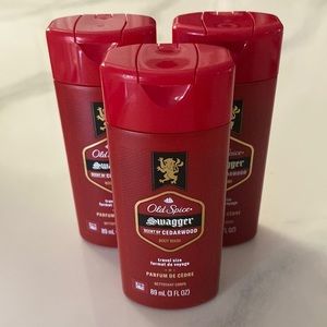 Old Spice Swagger Cedarwood Scent‎ Body Wash Set of 3 Travel Size 3 FL Oz